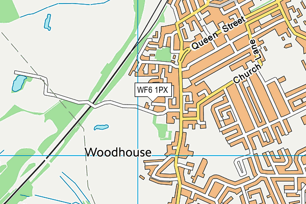 WF6 1PX map - OS VectorMap District (Ordnance Survey)