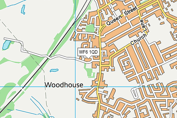 WF6 1QD map - OS VectorMap District (Ordnance Survey)