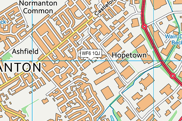 WF6 1QJ map - OS VectorMap District (Ordnance Survey)