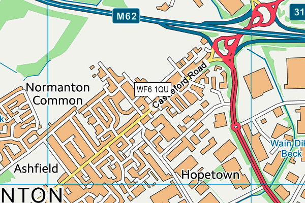 Normanton Common Primary Academy map (WF6 1QU) - OS VectorMap District (Ordnance Survey)