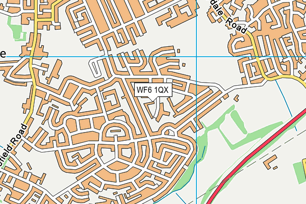 WF6 1QX map - OS VectorMap District (Ordnance Survey)