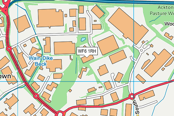 WF6 1RH map - OS VectorMap District (Ordnance Survey)