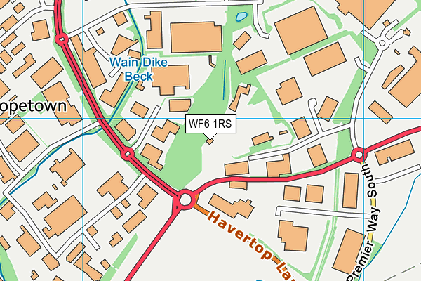 WF6 1RS map - OS VectorMap District (Ordnance Survey)