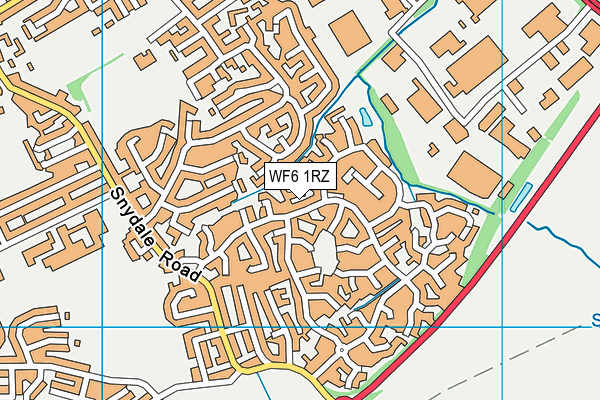WF6 1RZ map - OS VectorMap District (Ordnance Survey)
