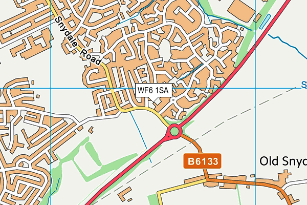 WF6 1SA map - OS VectorMap District (Ordnance Survey)
