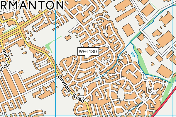 WF6 1SD map - OS VectorMap District (Ordnance Survey)