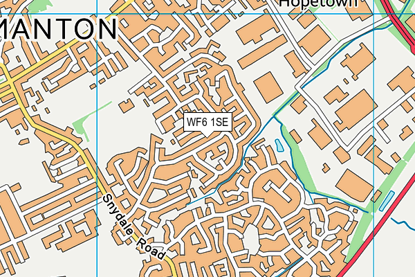 WF6 1SE map - OS VectorMap District (Ordnance Survey)