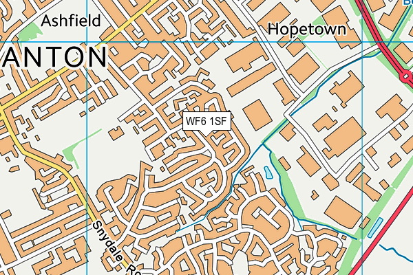 WF6 1SF map - OS VectorMap District (Ordnance Survey)