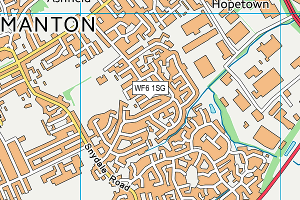 WF6 1SG map - OS VectorMap District (Ordnance Survey)