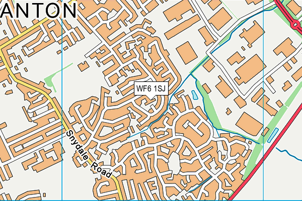 WF6 1SJ map - OS VectorMap District (Ordnance Survey)