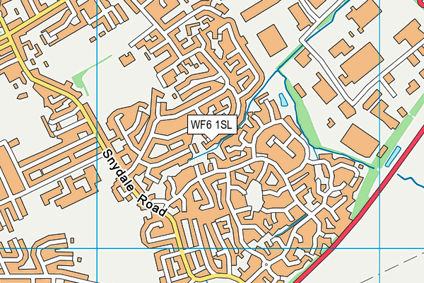 WF6 1SL map - OS VectorMap District (Ordnance Survey)