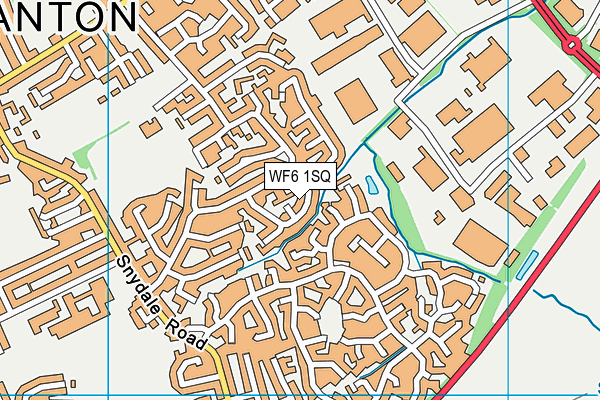 WF6 1SQ map - OS VectorMap District (Ordnance Survey)