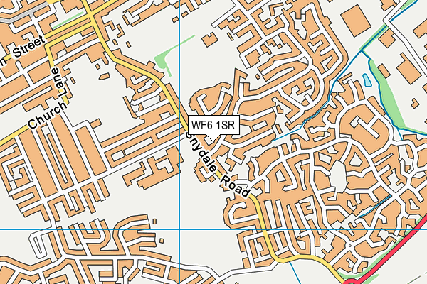 WF6 1SR map - OS VectorMap District (Ordnance Survey)