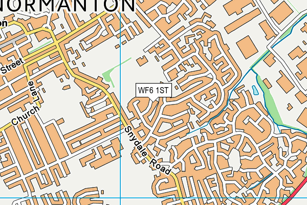 WF6 1ST map - OS VectorMap District (Ordnance Survey)
