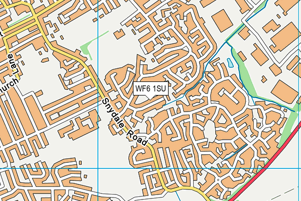 WF6 1SU map - OS VectorMap District (Ordnance Survey)