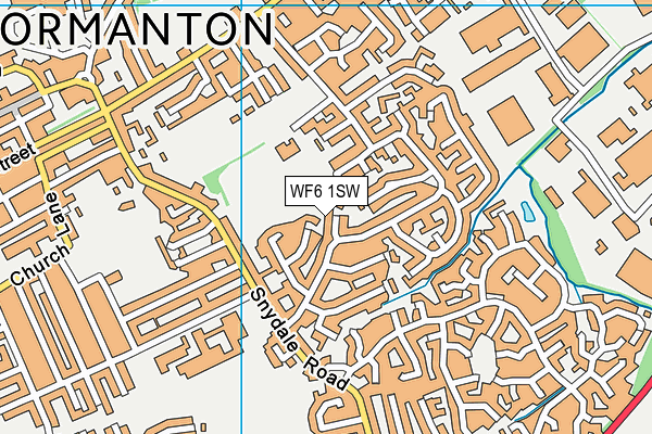 WF6 1SW map - OS VectorMap District (Ordnance Survey)