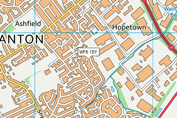 WF6 1SY map - OS VectorMap District (Ordnance Survey)