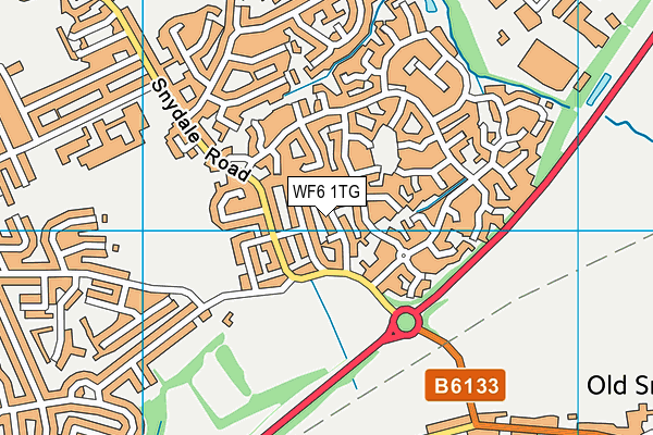 WF6 1TG map - OS VectorMap District (Ordnance Survey)