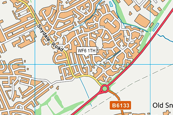 WF6 1TH map - OS VectorMap District (Ordnance Survey)