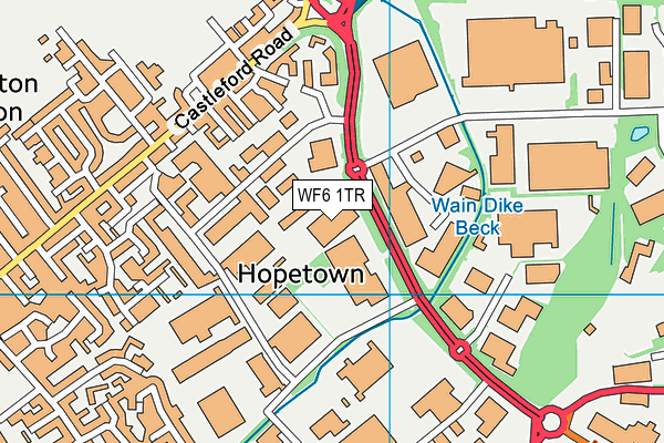 WF6 1TR map - OS VectorMap District (Ordnance Survey)