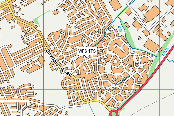 WF6 1TS map - OS VectorMap District (Ordnance Survey)