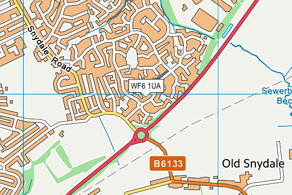 WF6 1UA map - OS VectorMap District (Ordnance Survey)