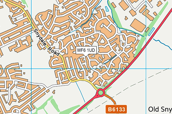 WF6 1UD map - OS VectorMap District (Ordnance Survey)