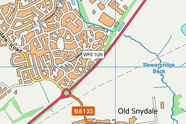 WF6 1UH map - OS VectorMap District (Ordnance Survey)