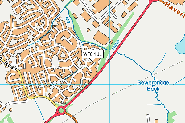 WF6 1UL map - OS VectorMap District (Ordnance Survey)