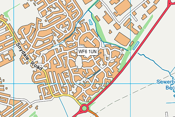 WF6 1UN map - OS VectorMap District (Ordnance Survey)