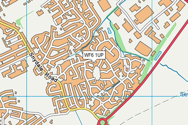 WF6 1UP map - OS VectorMap District (Ordnance Survey)