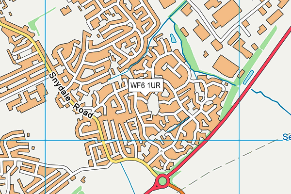 WF6 1UR map - OS VectorMap District (Ordnance Survey)