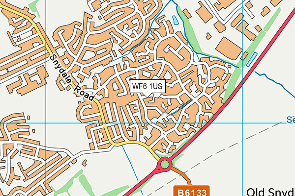 WF6 1US map - OS VectorMap District (Ordnance Survey)