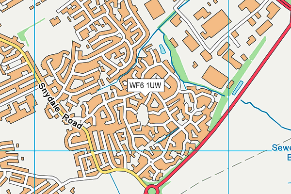 WF6 1UW map - OS VectorMap District (Ordnance Survey)