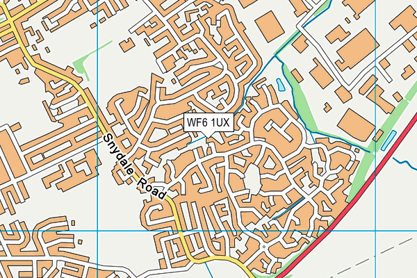 WF6 1UX map - OS VectorMap District (Ordnance Survey)