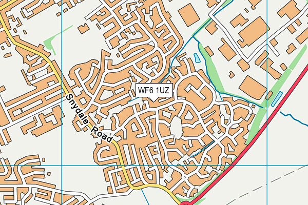 WF6 1UZ map - OS VectorMap District (Ordnance Survey)