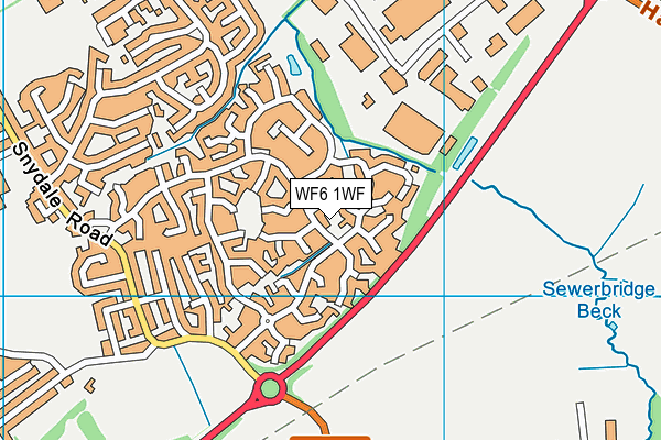 WF6 1WF map - OS VectorMap District (Ordnance Survey)