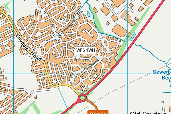 WF6 1WH map - OS VectorMap District (Ordnance Survey)
