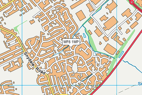 WF6 1WP map - OS VectorMap District (Ordnance Survey)