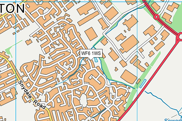 WF6 1WS map - OS VectorMap District (Ordnance Survey)