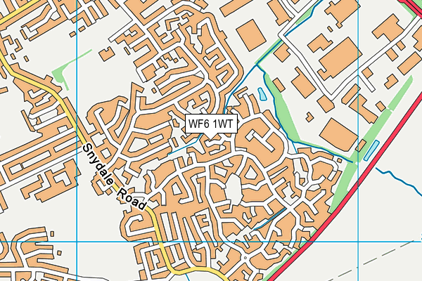 WF6 1WT map - OS VectorMap District (Ordnance Survey)