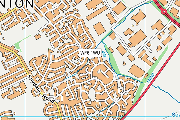 WF6 1WU map - OS VectorMap District (Ordnance Survey)