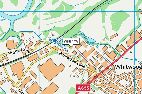 WF6 1YA map - OS VectorMap District (Ordnance Survey)