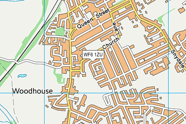 WF6 1ZU map - OS VectorMap District (Ordnance Survey)