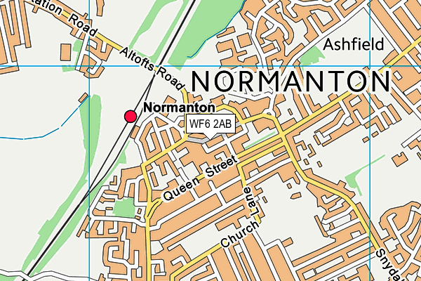Map of MARKET SHOP NORMANTON LTD at district scale