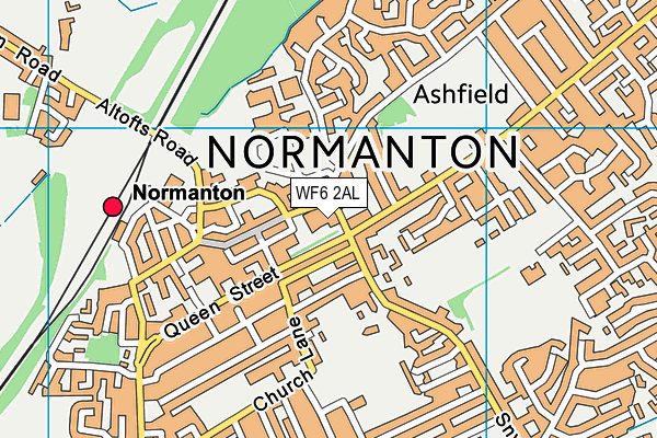 WF6 2AL map - OS VectorMap District (Ordnance Survey)