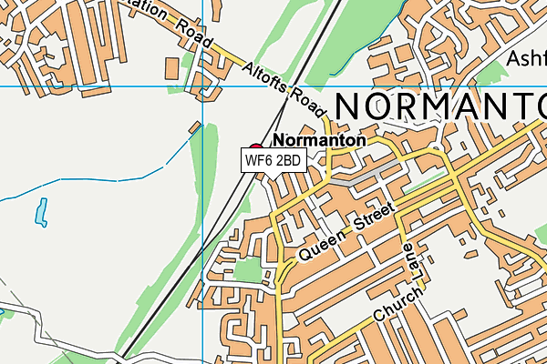 WF6 2BD map - OS VectorMap District (Ordnance Survey)