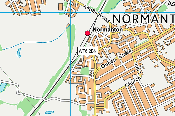 WF6 2BN map - OS VectorMap District (Ordnance Survey)