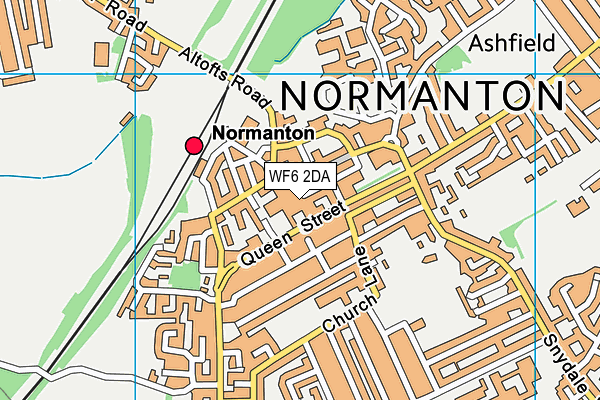 WF6 2DA map - OS VectorMap District (Ordnance Survey)