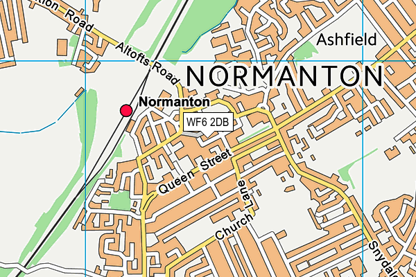 WF6 2DB map - OS VectorMap District (Ordnance Survey)